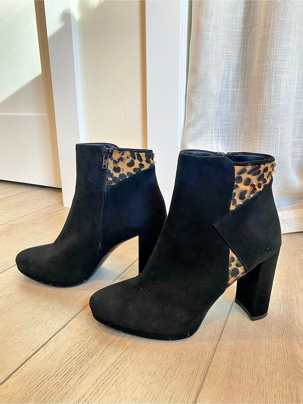 Albano Leopard Print Ankle Boots EU 40